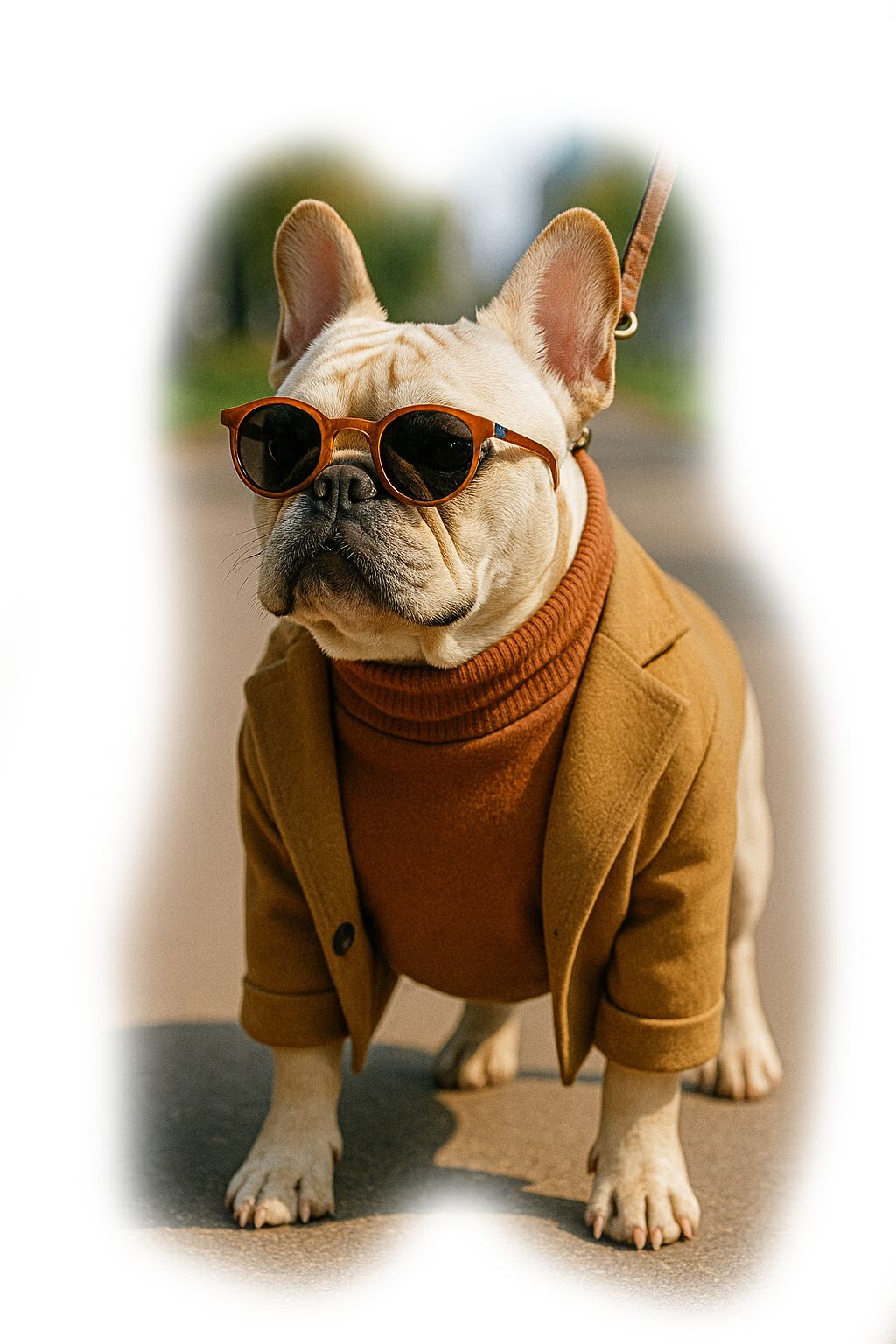 Illustration zeigt die Vorteile regelmäßiger Hundespaziergänge: Ausreichend Bewegung, mentale Auslastung, soziale Kontakte mit anderen Hunden und Stressabbau. Hund wird von einer Person an der Leine geführt.